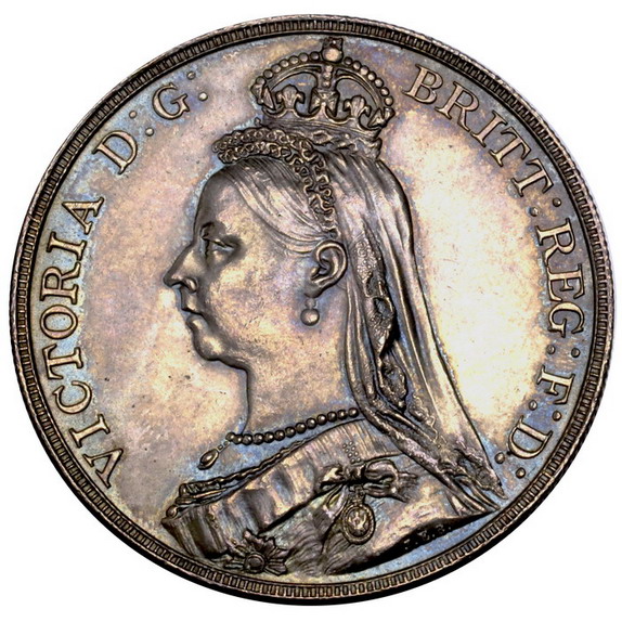 イギリス 1887年クラウン銀貨 ヴィクトリアビクトリア ジュビリー